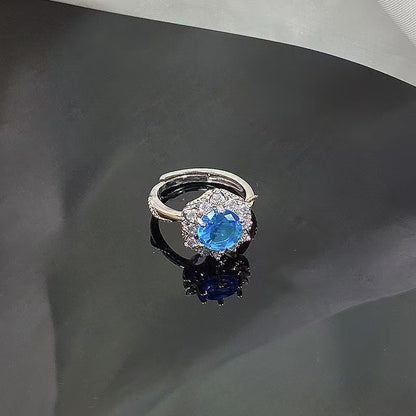 패션 반지 (구리 세팅 큐빅)