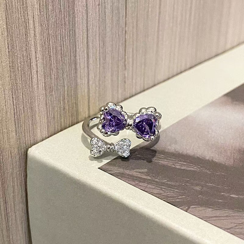 패션 반지 (구리 세팅 큐빅)