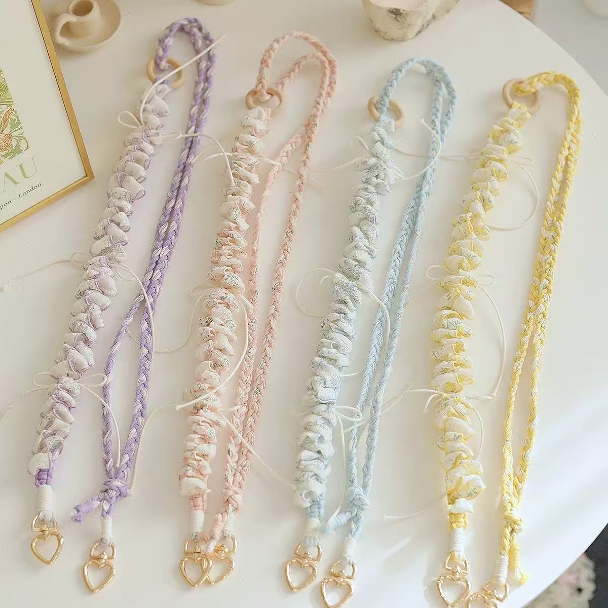 Handmade knitted smartphone crossbody strap 